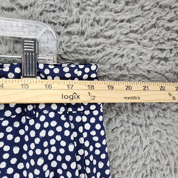 Spanx Shorts Womens 1X Navy Blue Polka Dot Pull On High Rise - Picture 5 of 10